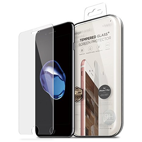 iPhone 7 Plus Screen Protector, elago [Tempered Glass  Screen Protector] - [Shatter Proof][Oleophobic Coating][Anti-fingerprint][9H Surface Hardness][Thickness] – for iPhone 7 Plus