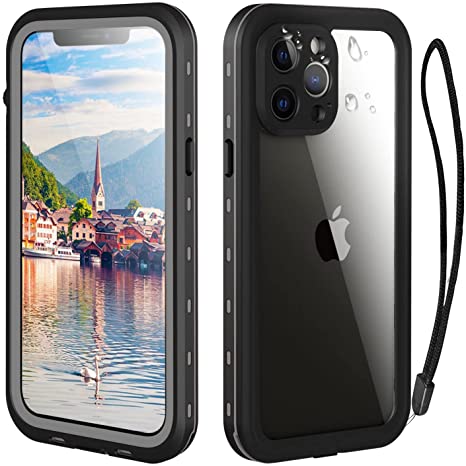 Waterproof iPhone 13 Pro Max Case - Full Body Protection Case for iPhone 13 Pro Max 6.7 inch Waterproof Shockproof Dustproof Phone Case with Built in Screen Protector (Black)