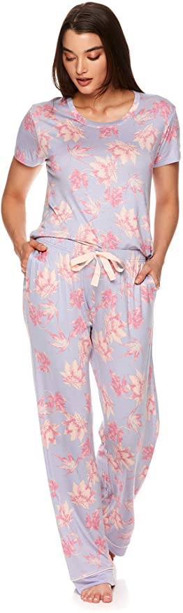 kathy ireland Womens Lounge Shirt and Pajama Pants Sleep Set