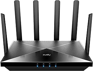 Cudy Router 4G LTE Cat 18 WiFi 6, hasta 1,2 Gbps, 4 x 4 MIMO, AX1800, OpenVPN, Wireguard, Zerotier, Cloudflare, IPv6, Antena móvil extraíble, Dual SIM