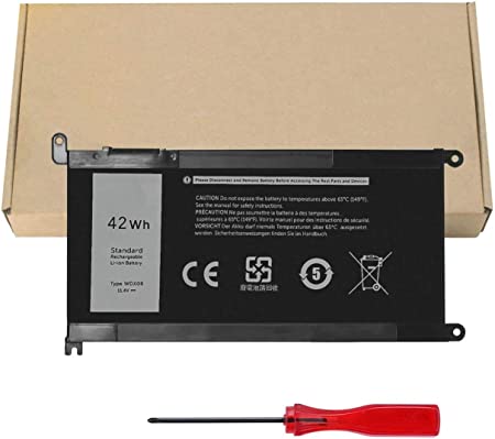 New 42Wh WDXOR WDX0R Laptop Battery for Dell Inspiron 13 5368 5378 5379 7368 7378 Inspiron 14-7460 Inspiron 15 5565 5567 5568 5578 7560 7570 7579 7569 P58F Inspiron 17 5765 5767 FC92N 3CRH3 T2JX4 CYMGM 11.4V 3cell With tool