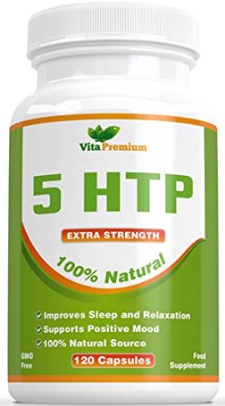 5-HTP 120 Veggie Capsules - 100 Natural 5 HTP 100mg Helps to Increase Melatonin and Serotonin levels - Promotes Healthy Sleep Mood and Relaxation - Made in UK - Feel Better or Your Money Back
