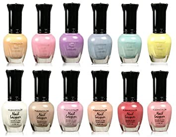 Kleancolor Collection - Beautiful Assorted Pastel Nail Polish 12pc Set