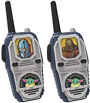 Star Wars The Child Walkie Talkies “AKA Baby Yoda” Kids Toys, Long Range, Two Way Static Free Handheld Radios, Built-in Lights and Sounds, Indoor, Outdoor Toddler Kid 3 and Up, The Mandalorian