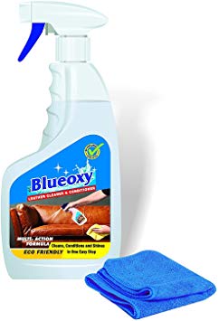 Herbo Pest Blueoxy Leather Cleaner And Conditioner 500Ml Spray Bottle With One Microfiber Towel : Pack Of 1 Spray Bottle And 1 Microfibre Towel