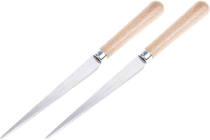 BCP 2pcs Wooden Handle Craft Art Tools Fettling Knife for Pottery/Sculpting/Ceramic/Polymer Clay Carving Modeling