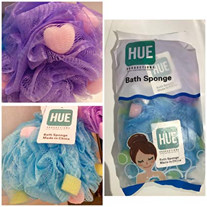 Loofah by HUE Productions | Bath and Shower Sponge Bathing in Style Pack of 2 - 70 Grams Each XL Extra Large