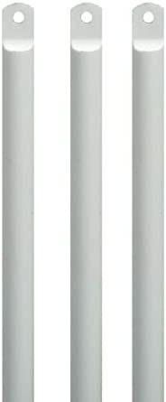 GMA Group 60 Inch Long Window Mini Blind Tilt Wand Rod - Venetian Blind White Wands Replacement Rods for Blinds and Shades - No Hook, 3-PK