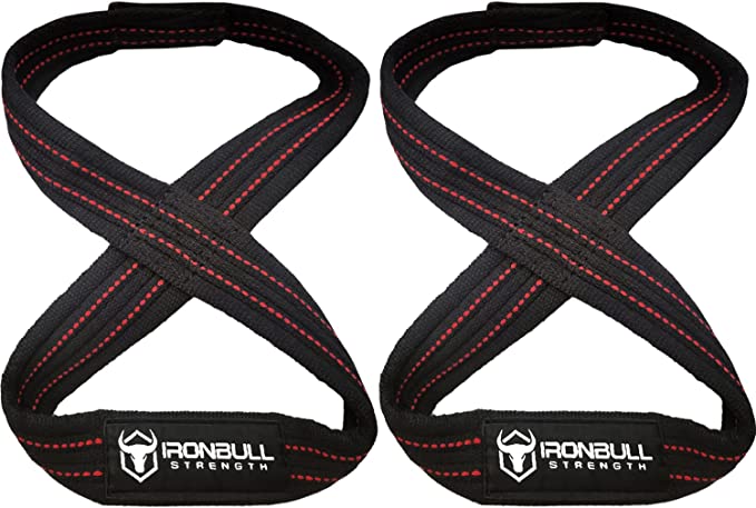 Iron Bull Strength Heavy Duty Lifting Straps for Deadlift - Figure 8 Wrist Straps for Heavy Weight Lifting, Strongman, Powerlifting, Workout and Weightlifting - for Men