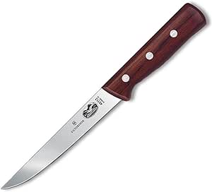 Victorinox Boning, 6" Straight, Wide, Stiff, Rosewood Handle