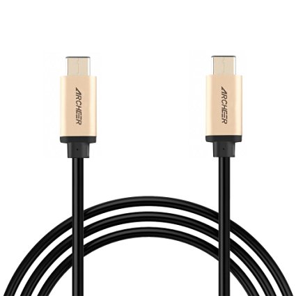 USB Type C Cable, Archeer USB 3.1 USB C to USB C Male Sync & Charging Cable for Samsung Galaxy Note 7 Apple New Macbook LG G5 Google Nexus 5X 6P Chromebook Pixel 2015 C Microsoft Lumia950 XL -Gold