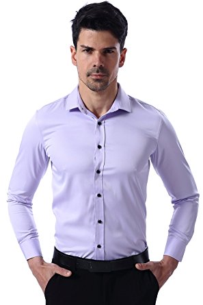 Men's dress shirts Bamboo fiber Stretch shirts Casual&Slim Business shirts FLYHAWK