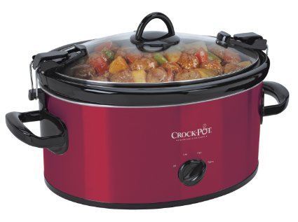 Crock-Pot SCCPVL600-R Cook N Carry 6-Quart Oval Manual Portable Slow Cooker Red