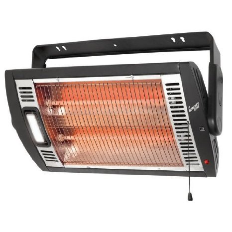 Comfort Zone CZQTV5M Ceiling Mount Quartz Heater Black 1500 Watts