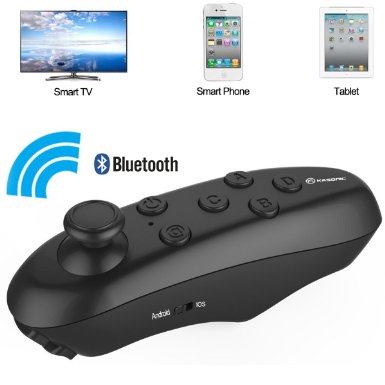 VR Glasses Bluetooth Remote Controller, Kasonic Wireless Support Virtual Reality Headset Glasses for Iphone,Samsung,IOS or Android Smartphones