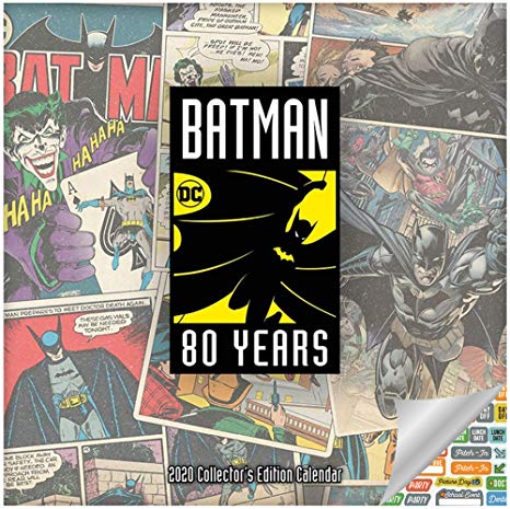 Batman Calendar 2020 Set - Deluxe 2020 Batman Collector's Calendar 80th Anniversary with Over 100 Calendar Stickers (Batman Gifts, DC Comics)