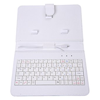 Android Phone 4.2''-6.8'' Keyboard Holster - TOOGOO(R)Universal Wired Keyboard Flip Holster For Android Phone 4.2''-6.8''white