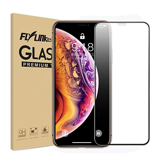 Flylinktech for iPhone XR Screen Protector Tempered Glass (6.1 inch), 9H Hardness Tempered Glass, 99% Touch Accurate, Advanced Clarity, Bubble-Free Installation for iPhone XR