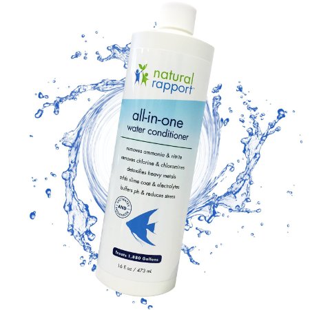 Aquarium Water Conditioner for Fish Tanks - All-in-One Aquarium Formula Does It All - Removes Ammonia, Nitrite, Chlorine, Chloramines & Heavy Metals - Adds Electrolytes and Slime Coat - Reduces Stress