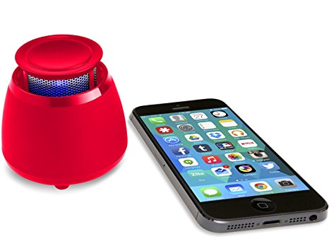 Wireless Bluetooth Speaker- BLKBOX POP360 Hands Free Bluetooth Speaker - for iPhones, iPads, Androids, Samsung and all Phones, Tablets, Computers (Rockin' Red)