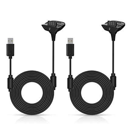 LANMU Charging Cable Compatible with Xbox 360 Controller, Wireless Game Controller Replacement USB Charger Cord(5.9ft, 2 Pack)