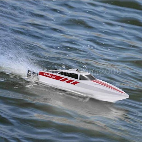 FunTech 20MPH 2.4GHz High Speed Electric Fast RC Boat Remote Control Boat [White] - Freshwater - Pools Bathtubs Lakes