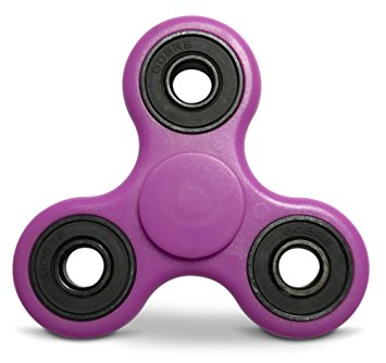 Serenilite Glow Fidget Spinner Toy with Premium ABS Ceramic Bearings - Perfect for Children and Adults with ADD, ADHD, Anxiety, OCD - Great for Focusing & Optimal Stress Reducing (Glow Purple)