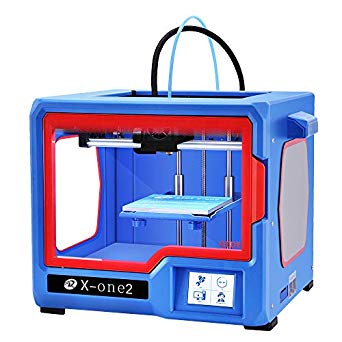 QIDI TECHNOLOGY 3D Printer, New Model: X-one2 (Red-Blue Version), Fully Metal Structure, 3.5 Inch Touchscreen, for Home & Education & Design Use