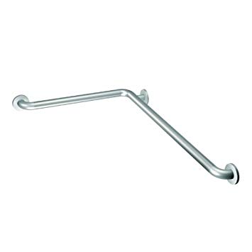 Moen 8994 24-Inch by 36-Inch L-Shaped Bathroom Grab Bar, Peened