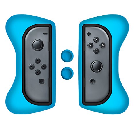 Surge Nintendo Switch Grip Kit, Joy-Con Grips & Thumb Grips - Blue
