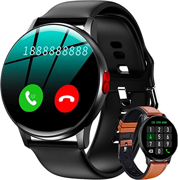 LEMFO Smart Watch (Make and Answer Calls), Smart Watch for Men with Heart Rate/Blood Pressure/SpO2 Monitoring, Message Notification, IP68 Waterproof, Step Counter, Fitness Watch for Android iOS