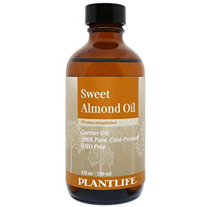 Sweet Almond Carrier Oil 4 oz - 100% Pure Cold Pressed Base Oil for Aromatherapy