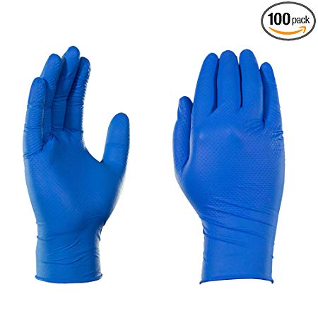 GLOVEWORKS Royal Blue Nitrile Latex Free Disposable Gloves (Box of 100)