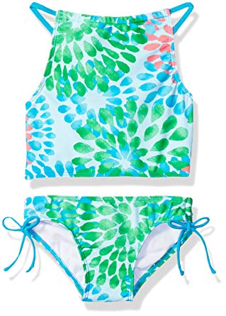 Kanu Surf Girls' Daisy Halter Tankini Beach Sport 2-Piece Swimsuit