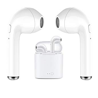 Wireless Headset, Bluetooth Headset, Earbuds with Microphone Earbuds, Mini In-Ear Earphones Headphones Anti-Sweat Sport Headphones with Charging Box for iPhone X 8 7 Plus Plus Samsung Android