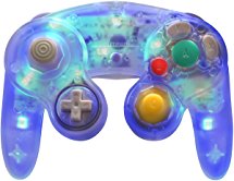 Retro-Link Wired GameCube Style USB Controller - Blue LED