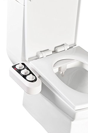 Mechanical Bidet, Greatic CB2000 Water Spray Non-Electric Mechanical Bidet Attachment Dual Nozzles/Self-Cleaning/Water Pressure Control Toilet Seat Attachment