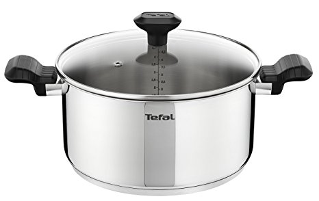 Tefal Comfort Max Stainless Steel Stock Pot and Lid, 24 cm - Silver