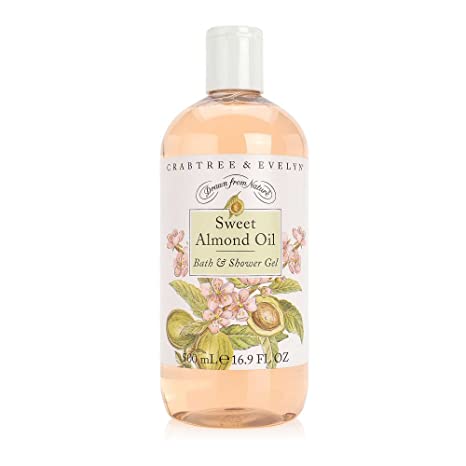 Crabtree & Evelyn Bath and Shower Gel, Sweet Almond Oil, 16.9 Fl Oz