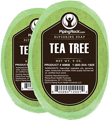 Tea Tree Oil Glycerine Soap 2 Bars x 5 oz (142 g)