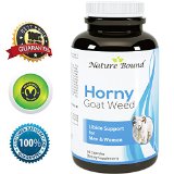 Pure Horny Goat Weed Extract with Maca Powder - Strong Icariin Enhancement - Natural and Effective Pills for Men and Women - Tongkat Ali - Lifetime Guarantee