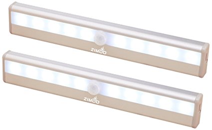ZIMOO Under Cabinet Light, Zimoo USB Rechargeable Motion Sensing Super Bright LED Night Lights (Two Pack)