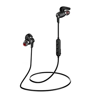 Origem Quick Charge Bluetooth Headphones Wireless Earbuds Runner Headset Sport Earphones with Mic and Sweatproof for Running, Gym, Exercise and Workout (BLACK)