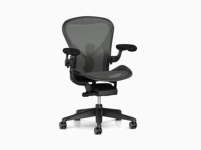 Herman Miller AER1B22AWALPG1G1G1BBBK23103 Aeron Chair, B, Graphite