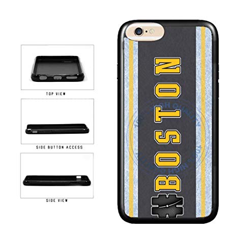 BleuReign(TM) Hockey Team Hashtag Boston #Boston TPU RUBBER SILICONE Phone Case Back Cover For Apple iPhone 6 6s (4.7 Inches Screen)