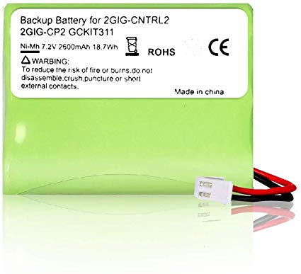 Rfeng Backup Battery for 2gig BATT1X BATT2X BATT1 GC2 2GIG-CNTRL2 2GIG-CP2 GCKIT311 Go Control Panel Security System Alarm 6MR2600AAY4Z 10-000009-001 Plus HQRP Coaster