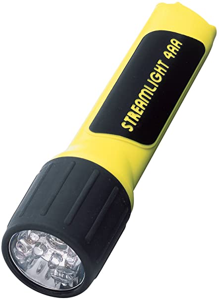 Streamlight 68202 4AA ProPolymer LED, Flashlight with Batteries, Yellow (Clam Pack) - 67 Lumens