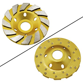 Ocr TM 4" Concrete Turbo Diamond Grinding Cup Wheel for Angle Grinder 12 Segs Heavy Duty