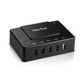 OTG Hub HooToo Charging Station 40W 78A USB Travel Charger AC 100 - 240V 4 Port Access for Android Smartphone Tablet Black