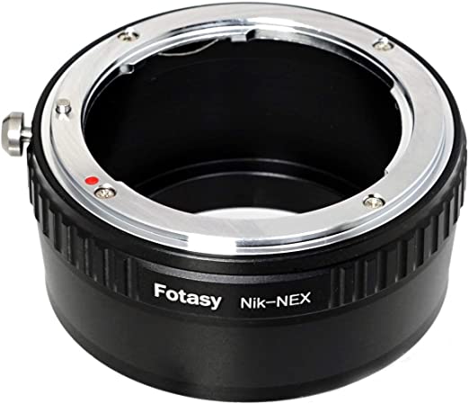 Fotasy Nikon Lens to Sony E-Mount NEX Camera NEX-5R NEX-5T NEX-6 NEX-7 a6500 a6300 a6000 a5100 a5000 a3500 a3000 NEX-VG30 NEX-VG900 NEX-FS100 NEX-FS700 NEX-EA50 PXW-FS7 Adapter